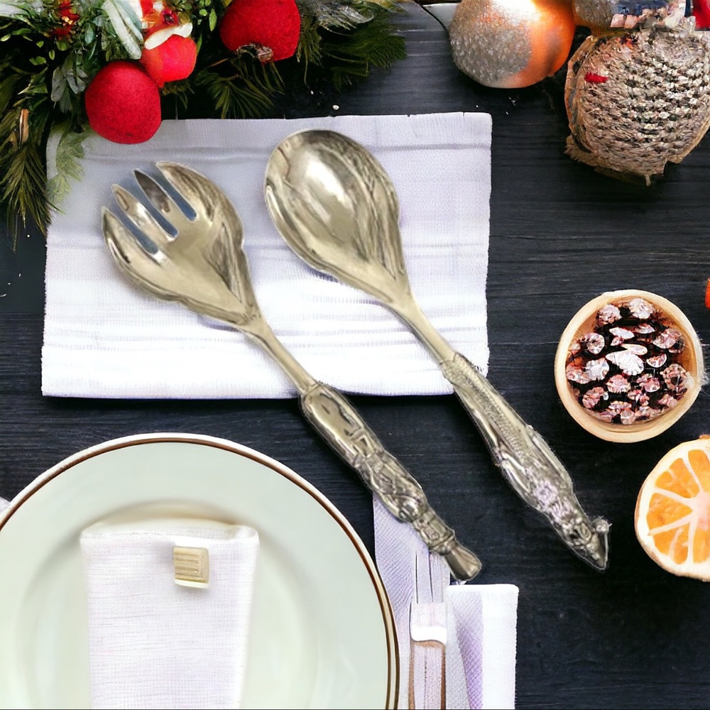 Wallace Silversmiths Santa & Nutcracker Serving Set | Vintage Holiday Sterling